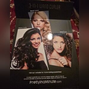 Pretty in a Minute 3-in-1 Wand Curling Set – Like New